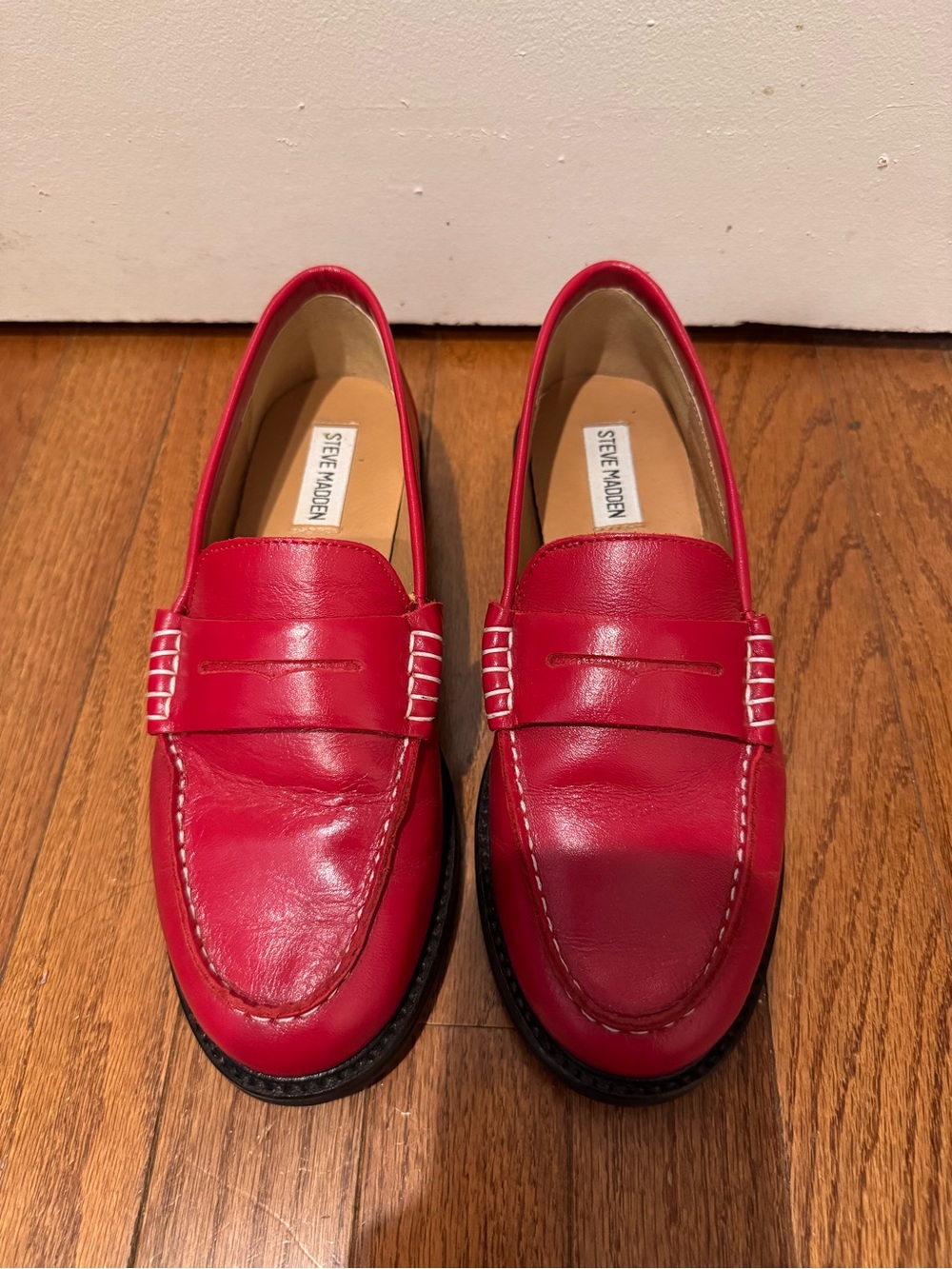 Steve Madden Madison Loafers Red 7